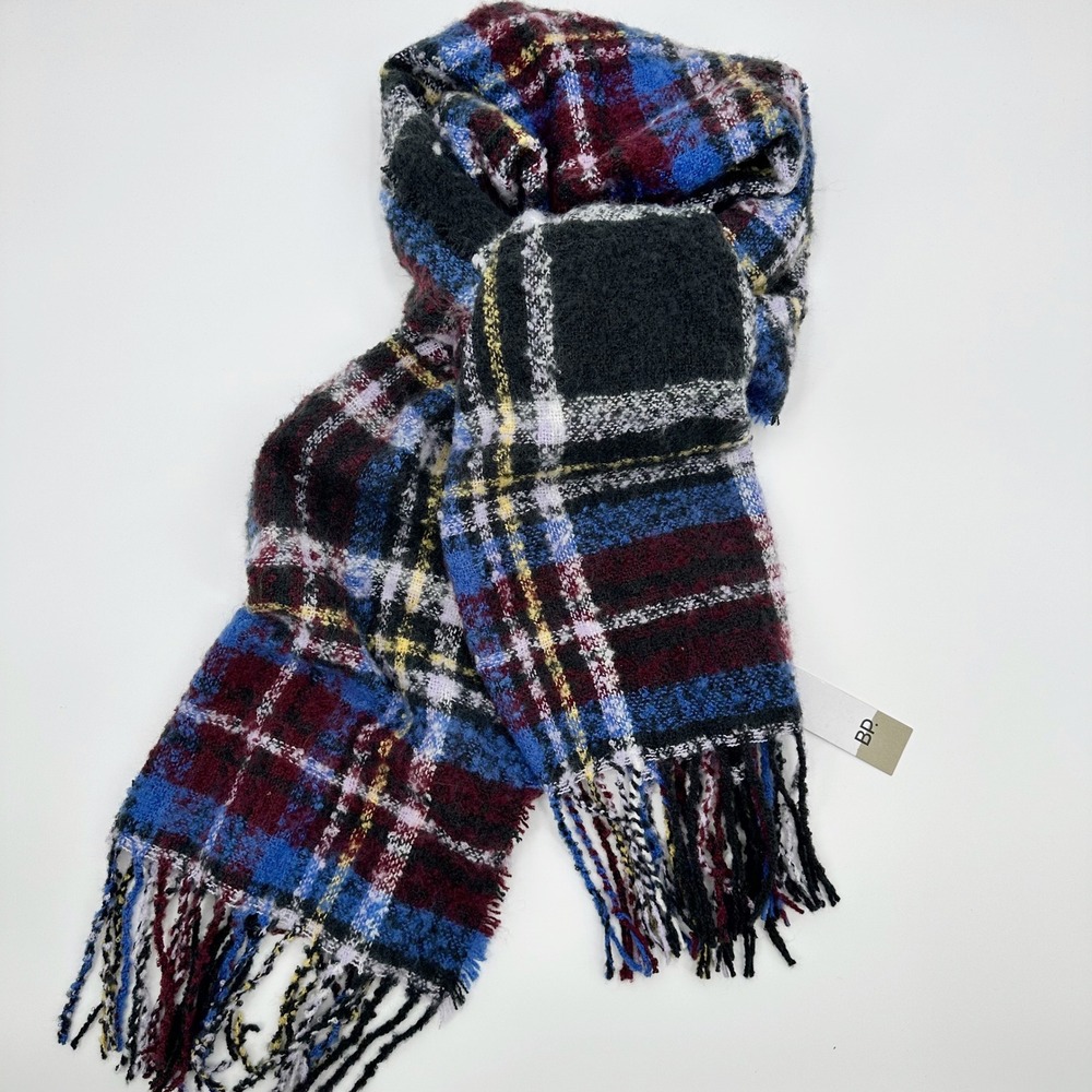 BP Nordstrom Plaid Multicolor Oversized Scarf Soft Cozy Preppy‎ NWT